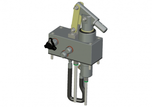 Pompe à main Acier - S.E. sur réservoir 5-50cm3 + volant de décharge + cde auto pour 1ère vitesse + LP/B - PM2V 5/50  a-byB