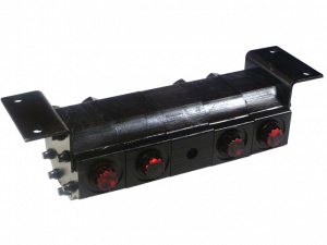 Diviseur de débit à engrenages fonte FG - 4 éléments - valves différentielles 2,1 cm3