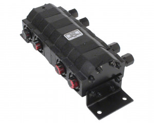 Diviseur de débit à engrenages fonte FG - 4 éléments - valves différentielles 9,52 cm3