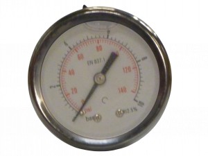 Manomètre à bain de glycérine Ø50 0-10b raccord arrière 1/4"