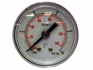 Manomètre sans glycérine Ø40 0-10b raccord arrière 1/8"