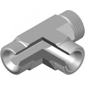 Té égal Mâle BSP 1/2" inox