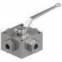 Robinet 3 voies 3/8 centre ouv. (F)
