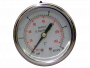 Manomètre inox Ø63 à bain de glyérine 0-10 bar avec raccord arrière en 1/4" - vitre plexi