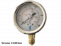 Manomètre à bain de glycérine Ø63 0-400b raccord vertical 1/4"
