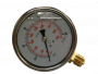 Manomètre inox Ø100 à bain de glycérine 0-60 bar avec raccord vertical 1/2"