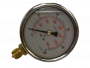 Manomètre inox Ø100 à bain de glycérine 0-100 bar avec raccord vertical 1/2"