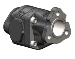 Pompe à engrenages NPLA - 32CC - Rotation gauche - Arbre DIN 13 dents - 3 trous - Orifices arrières