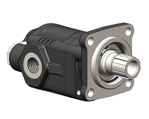 Pompe à engrenages NPLH - 20CC - Réversible - Arbre ISO 32x36 - 4 trous - Orifices latéraux et arrières