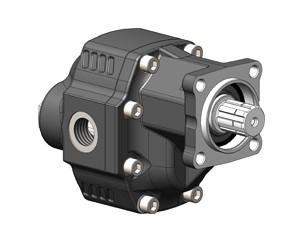 Pompe à engrenages NGPH - 84CC - Rotation gauche - Arbre ISO 32x36 - 4 trous - Aspiration latérale et refoulement latéral et arrière