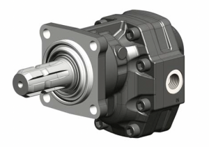 Pompe à engrenages NPH ASAE - 43CC - Rotation gauche - Arbre ASAE 1'' 3/8'' mâle - 4 trous - Aspiration latérale et refoulement latéral et arrière