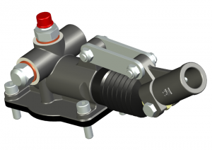 Pompe à main Fonte - S.E. sur réservoir 8cm3 + soufflet - sans système de décharge + LP/A - PMSE 8 byA-e-s