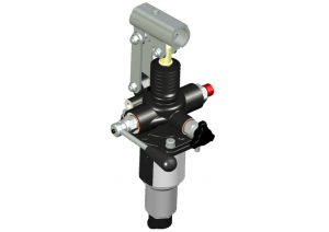 Pompe à main Fonte - S.E. sur réservoir 5-80cm3 + volant de décharge + levier exclu. 1ère vitesse + LP/B - PM2V 5/80  Lm-byB-pm