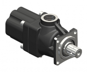 Pompe à pistons DARK - 28CC - Réversible - Arbre ISO 32x36 - 4 trous - Aspiration latérale et refoulement latéral et arrière