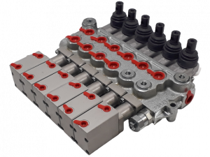 Distributeur monobloc MB 25 6 éléments tiroirs/commandes E6E6A6A6C6C6 Zingué + levier