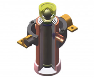 VERIN KOMPAKT 4X45 C. 814 ROT SUP + BERCEAU + PALIERS