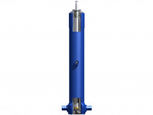 Vérin frontal Ø130 mm - 4 expansions, course 4641 mm, fixation Tourillon/Rotule