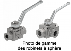 ROBINET A SPHERE 2 VOIES 1" entraxe percage 50mm