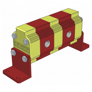 Diviseur de débit à engrenages RV Groupe 0 - 2 éléments 0.76 cm3 - valve V Plage pression 70-350 bar -Drain externe