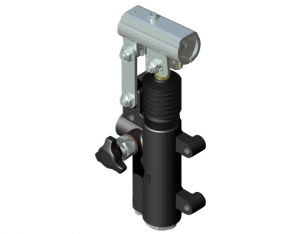 Pompe à main Fonte - S.E. en ligne 20cm3 + soufflet + vis de décharge + LP/B - PMP20 byB-s