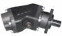 Pompe coudée MD - 130CC - 300 bar - Rotation gauche - Arbre ISO 32x36 - 4 trous - Orifices arrières
