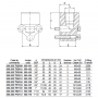 BR1020-plan-cote-brides-coudees-aluminium-3-trous-taraudees