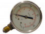 Manomètre inox Ø63 à bain de glyérine 0-1 bar avec raccord vertical en 1/4"